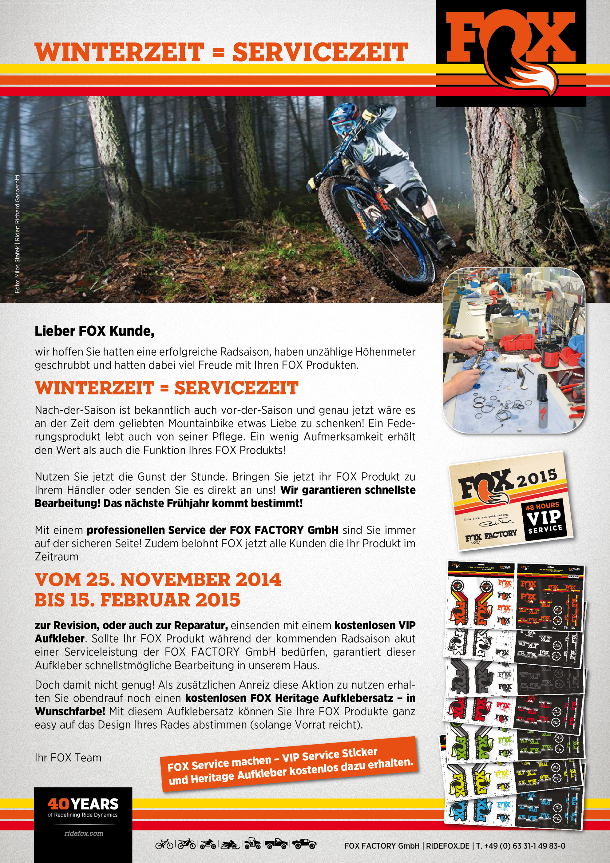 Fox Gabel und Dämpferservice